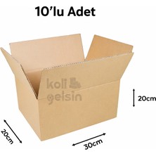 30X20X20 cm Çift Oluklu Taşıma Kolisi