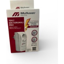 Mutlusan Tekli Şok Akım Korumalı Priz