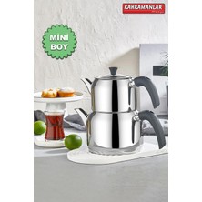 PremiumPort Delux Soft 4 Parça Mini Çaydanlık Takımı Antrasit