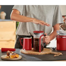 PremiumPort Kırmızı 800 ml French Press, Şık ve Kullanışlı Kahve Demleme Aracı