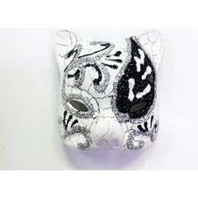 Remstdrk Siyah Renk Işlemeli Seramik Malzemeden Imal Venedik Kedi Model Magnet