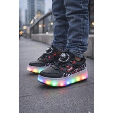 Minibonito Kaykaylı Çocuk Işıklı Ayakkabı - Işıklı Patenli Kaykay Ayakkabı - Kaykay Ayakkabı