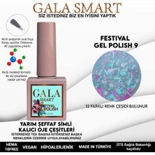 Gala Smart Yarı Şeffaf Zemin Simli Festival Kalıcı Ojeler