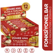 Zühre Ana 3'lü Magnezyum ve Vitamin D Içeren Meyve Bar, Şeker Ilavesiz Elma ve Tarçınlı 35 gr x 12 Adet