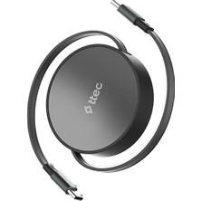 Ttec Usb-C - Usb-C Mini Makaralı 100W Pd/qc 120CM Hızlı Şarj Kablosu