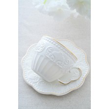 UltraMint Şık 6'lı Porselen Çay Fincanı Takımı, 220 Ml, Elegan ve Kullanışlı Tasarım