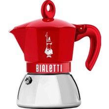 PremiumPort Kırmızı Çelik Indüksiyon Mokapot 4 Cup, Pratik ve Şık Kahve Keyfi