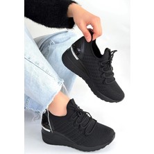OEY Fashions Weor Siyah Triko Bağcıklı Spor Ayakkabı