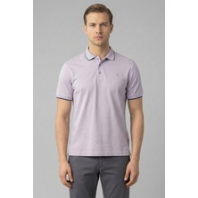 Sabri Özel Giotelli Düğmeli Polo Yaka Erkek T-Shirt Lila