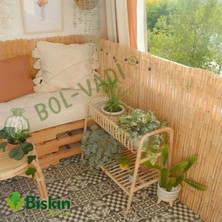 Bişkin 1metre Yükseklik x 4 Metre Genişlik Bambu Kamış Hasır Çit Dekoratif Bahçe Balkon ve Duvar Çiti .