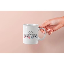 Mithor Shop Kırmızı & Gri Gamer Kupa – Sevgililer Günü Özel Tasarım Kupa