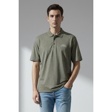 Sabri Özel Giotelli Haki Slim Fit %100 Pamuklu Polo Yaka Tişört
