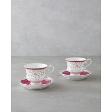 UltraMint Koyu Pembe 4'lü Çay Fincanı Takımı, 220 Ml, Şık ve Zarif Tasarım