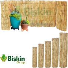 Bişkin 80CM Yükseklik x 150CM Genişlik Bambu Kamış Hasır Çit Dekoratif Bahçe Balkon ve Duvar Çiti Reedfence