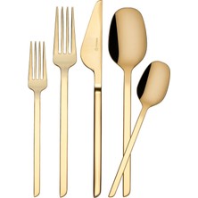 UltraMint Şık Gold 30 Parça Çatal Kaşık Bıçak Seti, Kaliteli ve Dayanıklı Tasarım