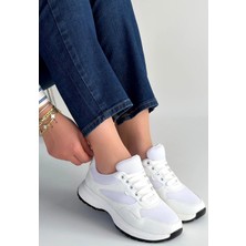 OEY Fashions Slar Beyaz Cilt Spor Ayakkabı