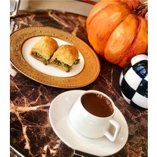 UltraMint 6'lı Bone Kahve Fincan Takımı, Şık ve Dayanıklı Tasarım