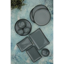 UltraMint Şık 14 Parça Mavi Kahvaltı Takımı, 6 Kişilik, Günlük Kullanım Için Idealdir