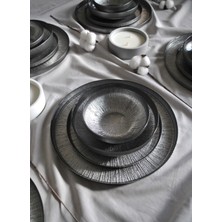 UltraMint Şık 24 Parça 6 Kişilik Cam Yemek Takımı Seti, Zarif ve Şık Tasarım