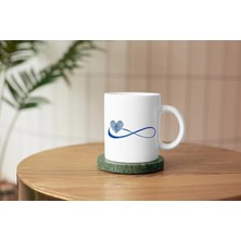 Mithor Shop Sonsuz Aşk Imzası (Mavi Tasarım) – Sevgililer Günü Özel Kupa