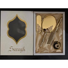 Saraylı Ayna Tarak Seti 4 Parça Yaprak