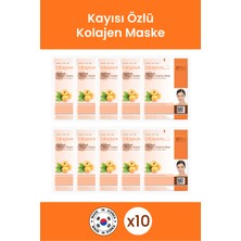 Dermal 10'lu Kayısı  Özlü Tek Kullanımlık Cilt Bakım Maskeleri