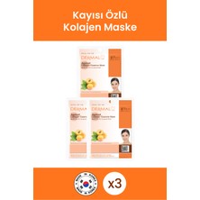 Dermal Nemlendirici, Sıkılaştırıcı ve Aydınlatıcı Kayısı Özlü Kolajen Maske 23 gr 3 Adet