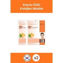 Dermal Nemlendirici, Sıkılaştırıcı ve Aydınlatıcı Kayısı Özlü Kolajen Maske Seti 2 Adet