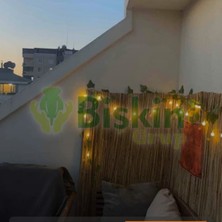 Bişkin Natural 80CM Yükseklik x 500CM Genişlik Bambu Kamış Hasır Çit Dekoratif Bahçe Balkon ve Duvar Çiti .