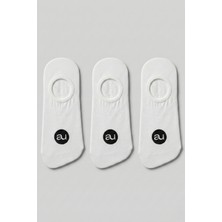 Allunique Penye Pamuk 3'lü Beyaz Görünmez Sneaker Çorap