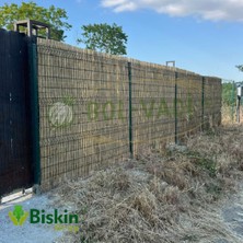 Bişkin 200CM Yükseklik x 500CM Genişlik Doğal Bambu Kamış Hasır Çit Dekoratif Bahçe Balkon ve Duvar Çiti .