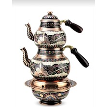 PremiumPort El Işlemeli Bakır Çaydanlık, Estetik ve Dayanıklı Tasarım