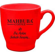 Mahbuba Seramik Kırmızı Şık Kahve Ve Çay Fincanı Kupası 200 mL