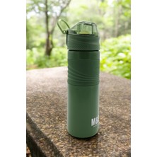 M&B Water Bottle Esta 550 ml Pipetli Paslanmaz Çelik Termos - Sızdırmaz Büyük Boy Kahve ve Su Matarası