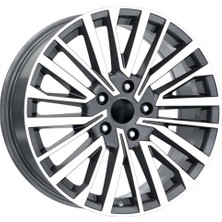 RC 18 Inç 5X120 Tranporter Caravelle Uyumlu Gun Metal Elmas Kesim Jant Modeli (4 Adet)