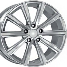 RC 18 Inç 5X112 Superb Octavia Golf Jetta Caddy Passat Uyumlu Gümüş Jant Modeli (4 Adet)