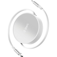 Ttec Usb-C - Usb-C Mini Makaralı 100W Pd/qc 120CM Hızlı Şarj Kablosu