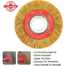 Tomax Saçaklı Daire Tel Fırça 125 x 25 mm