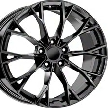 RC 18 Inç 5X112 A3 A4 Golf Jetta Octavia Passat Caddy Uyumlu Siyah Jant Modeli (4 Adet)