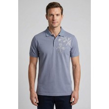 Sabri Özel Giotelli Gri Slim Fit Polo Yaka Tişört