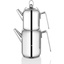 PremiumPort Platin Kaplama Maxi Çaydanlık Takımı, Şık ve Dayanıklı Tasarım