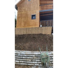 Bişkin 80CM Yükseklik x 100CM Genişlik Bambu Kamış Hasır Çit Dekoratif Bahçe Balkon ve Duvar Çiti Reedfence