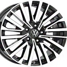 RC 18 Inç 5X120 Tranporter Caravelle Uyumlu Gun Metal Elmas Kesim Jant Modeli (4 Adet)