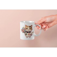 Mithor Shop Kedi – Kalpli Kartlı Kupa Tasarımı – Sevgililer Günü Özel (Erkek)