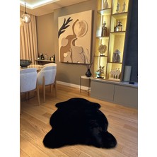 Doğuş Peluş Halı Ultra Soft Siyah Yumuşak Dokulu Peluş Halı Tek Kafa Post