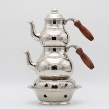 PremiumPort Küçük Bakır Çaydanlık ve Osmanlı Ocağı El Dövmesi Takısı