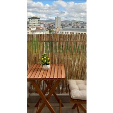Bişkin 90CM Yükseklik x 300CM Genişlik Bambu Kamış Hasır Çit Dekoratif Bahçe Balkon ve Duvar Çiti Reedfence