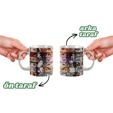 Mithor Shop Demon Slayer Karakter Gözleri Baskılı Kupa  – Anime Temalı Kupa