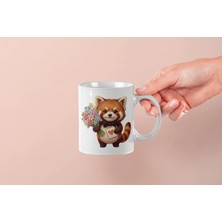 Mithor Shop Kızıl Panda - Kalpli Kartlı Kupa Tasarımı – Sevgililer Günü Özel (Erkek)