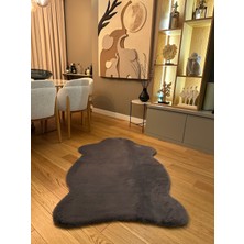 Doğuş Peluş Halı Ultra Soft Gri Yumuşak Dokulu Peluş Halı Tek Kafa Post